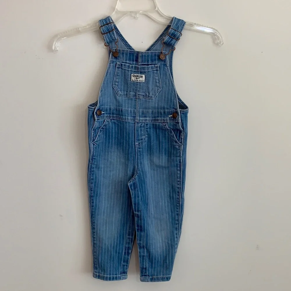Oshkosh‎ - 18 month, pinstripe bib overalls